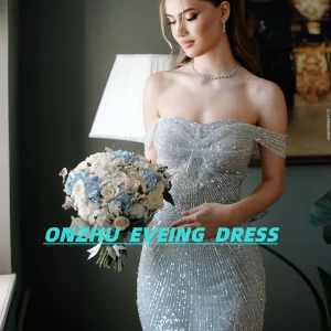Customized strapless sleeveless mermaid beaded elegance luxury evening dresses dresses for special occasions Dresses gala