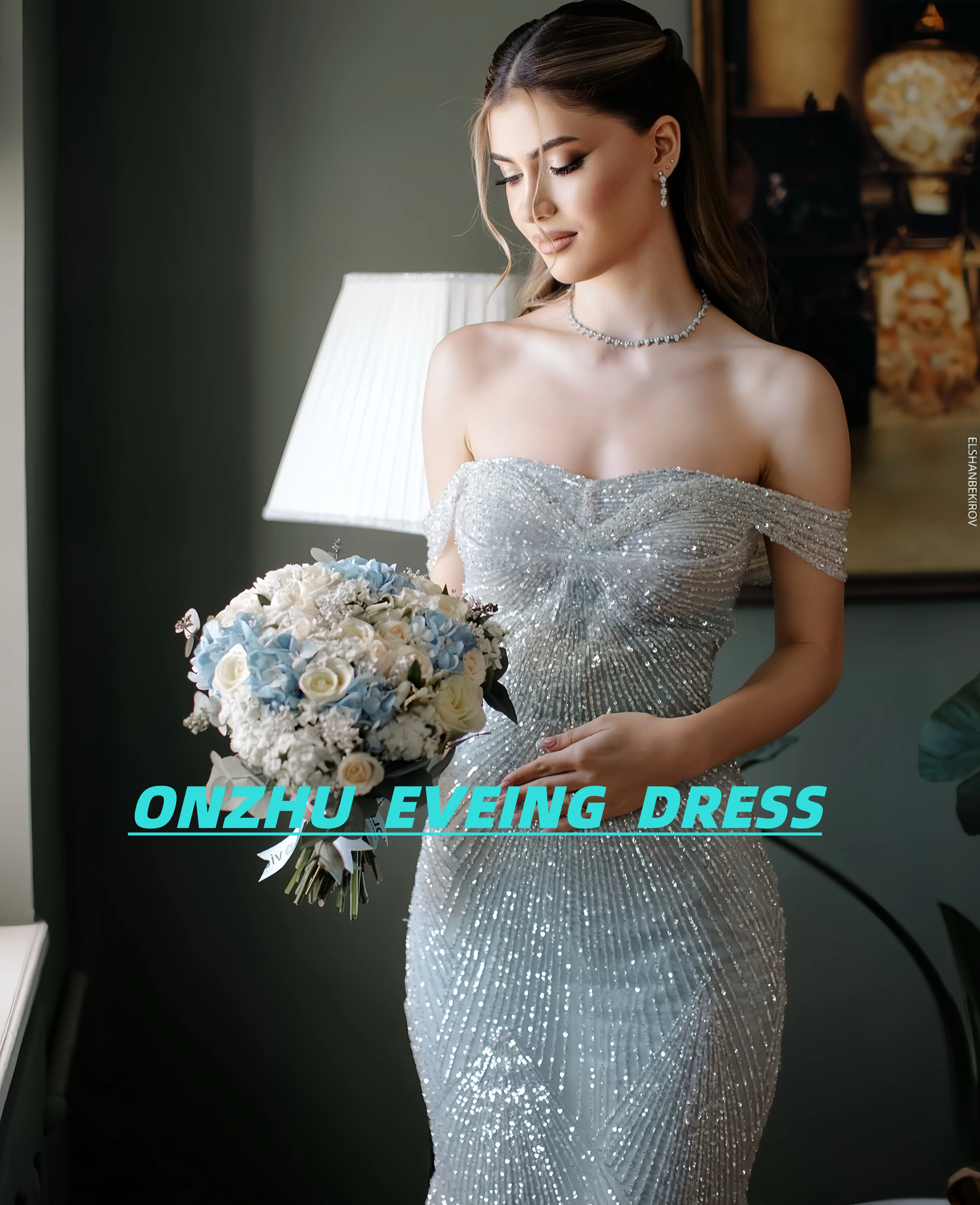 Customized strapless sleeveless mermaid beaded elegance luxury evening dresses dresses for special occasions Dresses gala